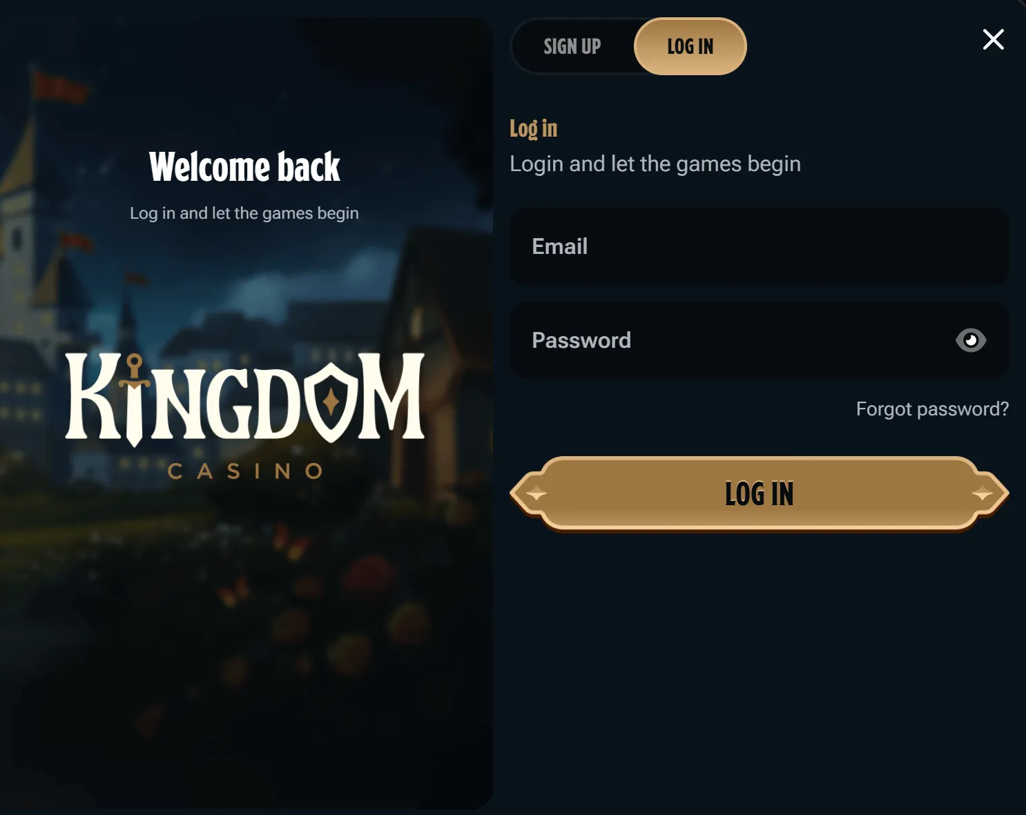 kingdom casino login